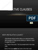 17th March - Relative Clauses