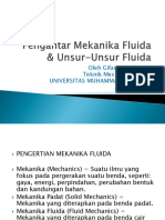 Pengantar Mekanika Fluida & Unsur-Unsur Fluida