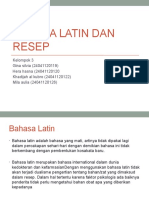 Bahasa Latin Dan Resep