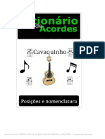 Dicionario de Acordes para Cavaquinho