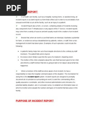 Incident Report (Soft Copy)