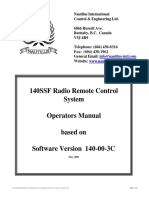 140SSF Radio Remote Control System Operators Manual Based On Software Version 140-00-3C