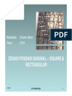 Pertemuan 6 Desain Pondasi Telapak