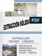 Extracción Sólido - Líquido Metodos de Operación en La Extracción Sólida - Líquida