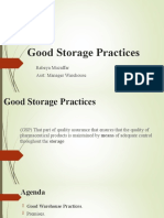 Good Storage Practices: Rabeya Muzaffar Asst: Manager Warehouse