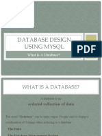 Database Design Using Mysql: What Is A Database?