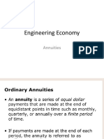 Engineering Economy: Annuities