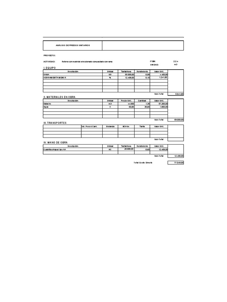 APU - Relleno Con Material Seleccionado C | PDF