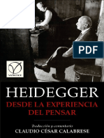 Martin Heidegger Desde La Experiencia De