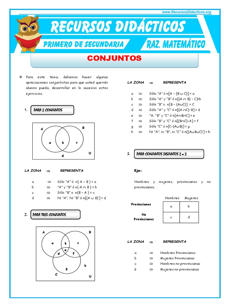 Conjuntos para Primero de Secundaria | PDF