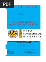 Project Report: Student Result Management System