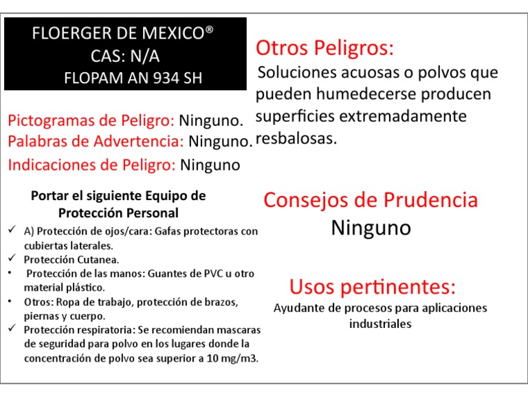 04 Etiqueta Flopam™ An 934 SH - SDS - MS | PDF