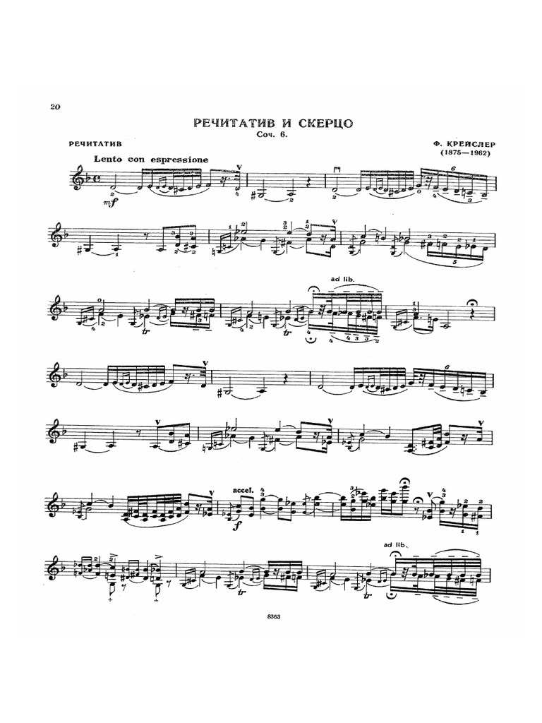 Recitativo scherzo caprice kreisler fritz pdf