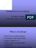 Introduction To Javascript: Dr. John P. Abraham University of Texas - Pan American