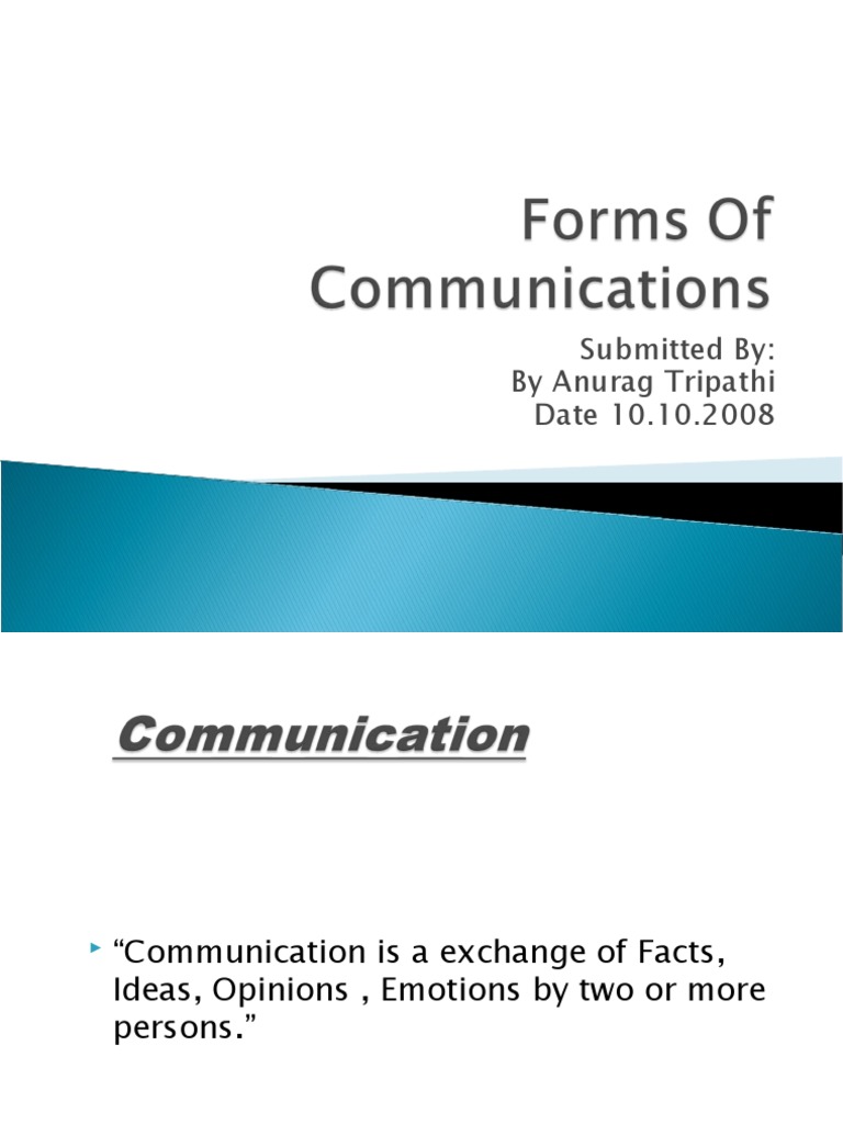 Form of Communication | PDF