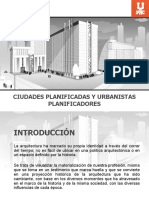 Ciudades planificadas y Urbanistas planificadores