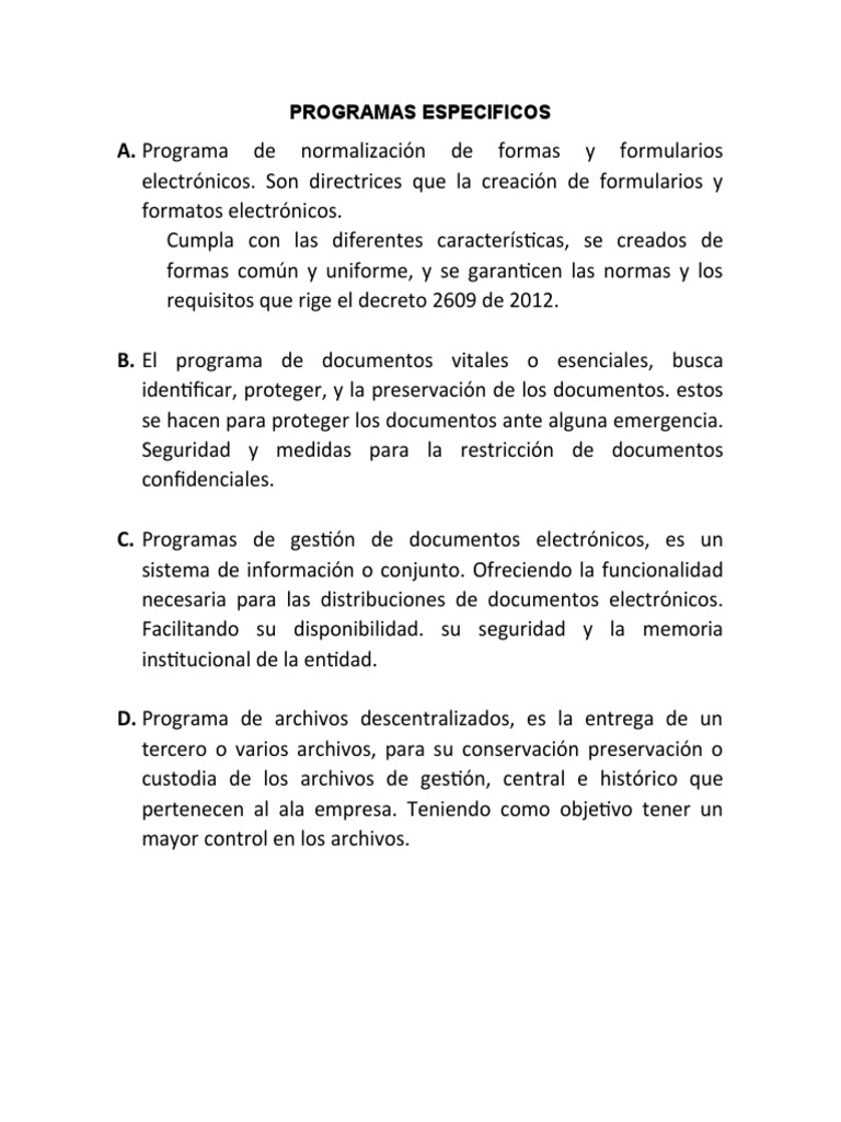 Programas Especificos | PDF | Informática