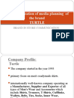 Conceptualization of Media Planning of The Brand Turtle: Brand in Store Communication