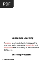 Consumer Behaviour Learning