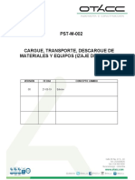 PST-M-002 Cargue, Transporte, Descargue de Materiales y Equipos