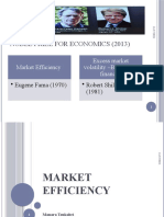 Nobel Prize For Economics (2013) : Market Efficiency Excess Market Volatility - Behavioral Finance