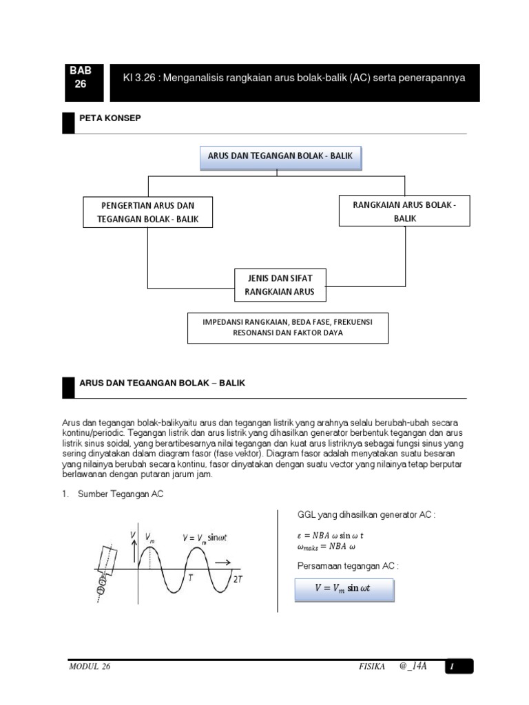 Modul 26 Rangkaian Ac - Xii Mipa | PDF