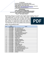 Pengumuman Hasil Penelitian Administrasi