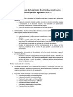 Análisis Del Trabajo de La Comisión de Vivienda y Construcción Durante El Período Legislativo 2020