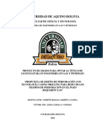 Propuesta de diseño de perforación con tecnología casing drilling para reducir los tiempos de perforación en el pozo Boquerón X-10