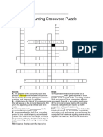 Accounting Crossword Puzzle: Name