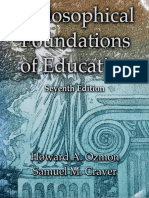 Philosophical Foundations of Education, 7th Edition by Ozmonr