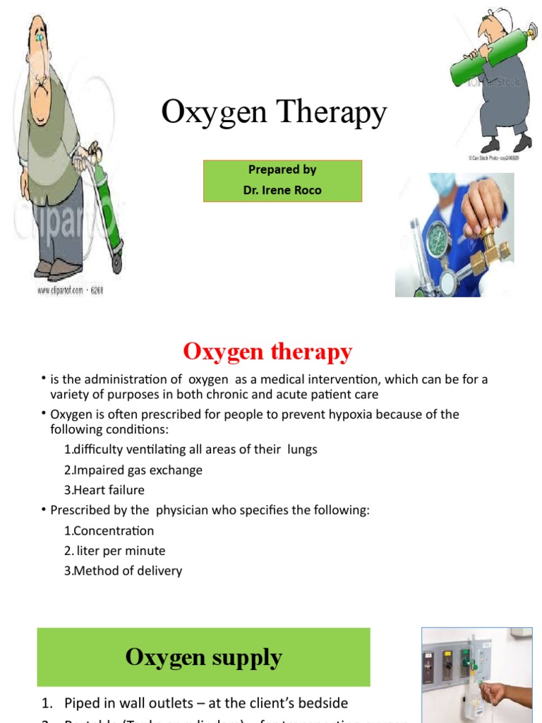 Lesson 5 Oxygen Therapy PDF Equipment Clinical Medicine