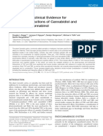 Clinical and Preclinical Evidence for Functional Interactions of Cannabidiol and Δ -Tetrahydrocannabinol