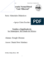 Nombre y Significado de Los Municipios Del Estado de Mexico