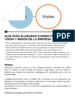 Guía para Elaborar La Misión y Visión