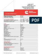 Generator Set Data Sheet 1160 KW Continuous: Fuel Consumption (ISO3046/1)