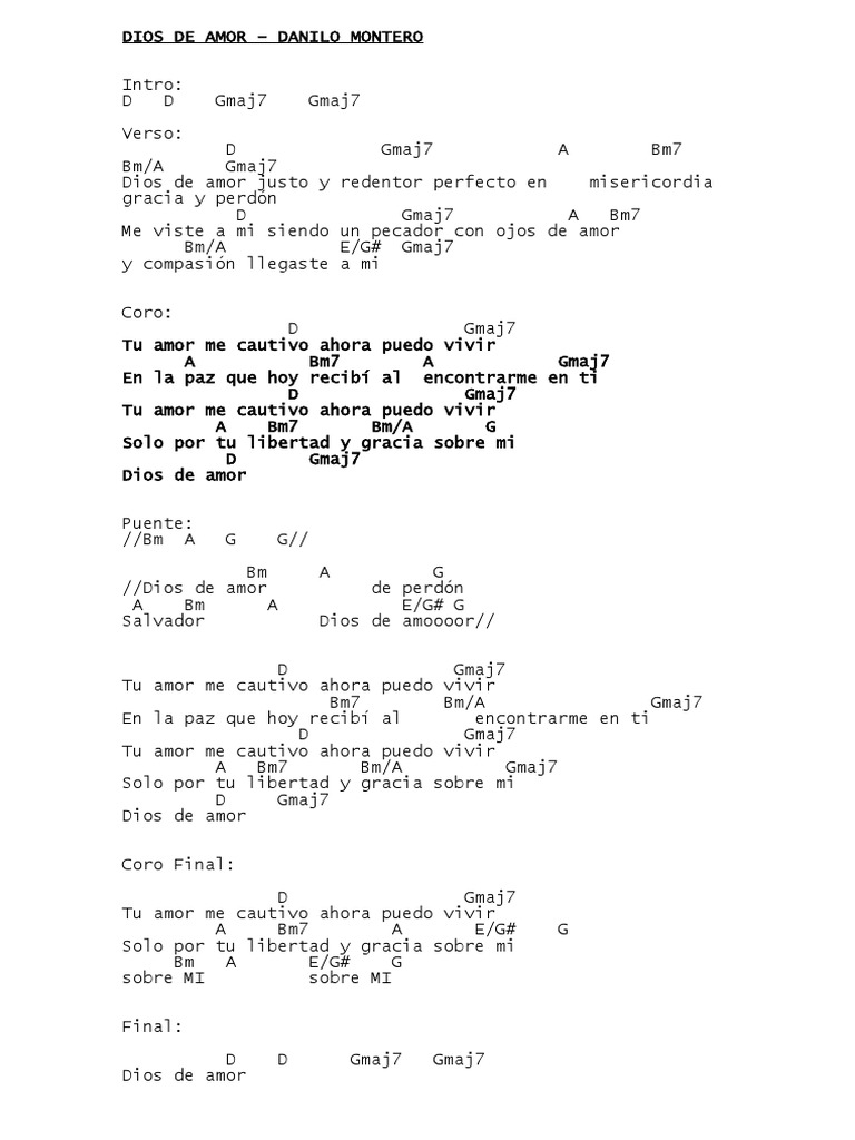 Dios De Amor Acordes Pdf