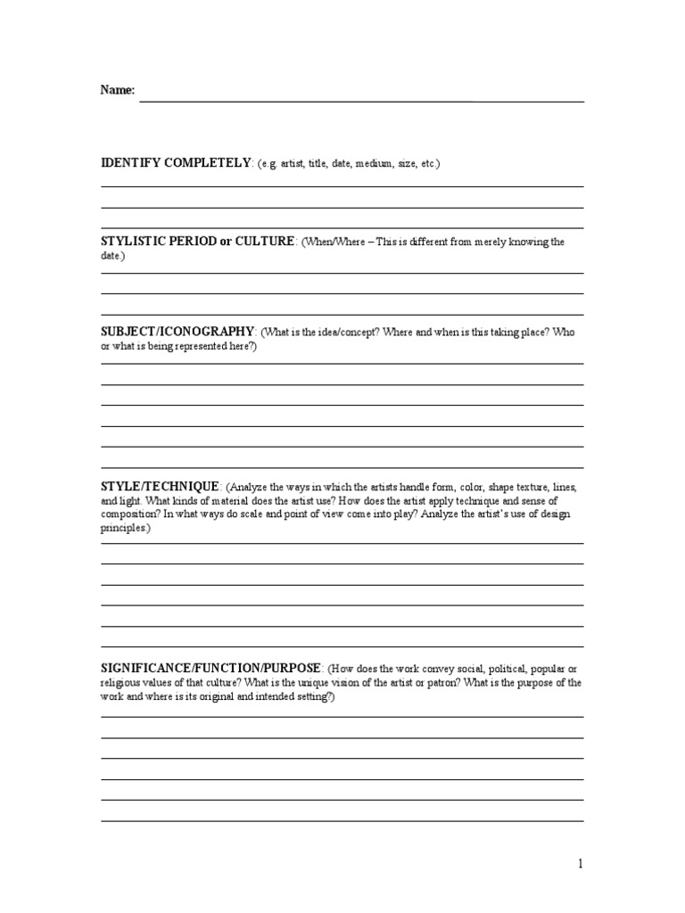 Looking Thinking Writing About Art 1 | PDF | Composition (Visual Arts ...