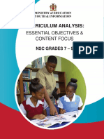 General Bulletin 175 2020 Curriculum Analysis Essential Objectives Content Focus NSC Grades 7 9