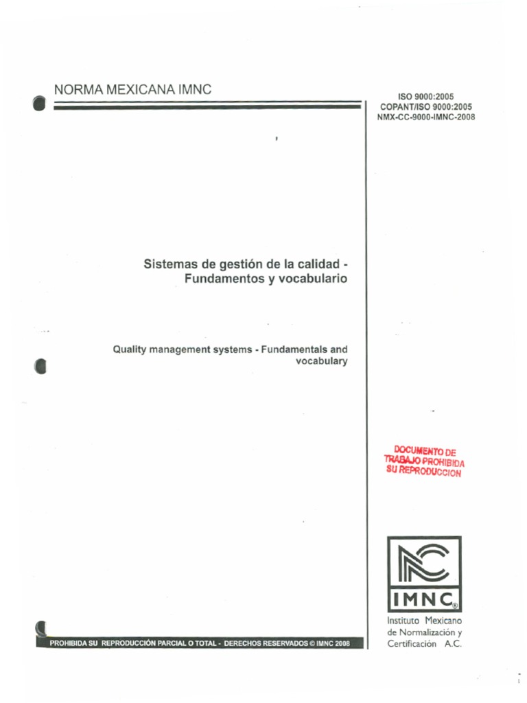 NMX CC 9000 Imnc 2008 | PDF