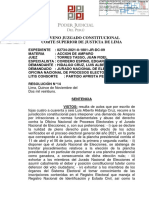 Rechazan Acción de Amparo Que Buscaba Nulidad de Elecciones 2021