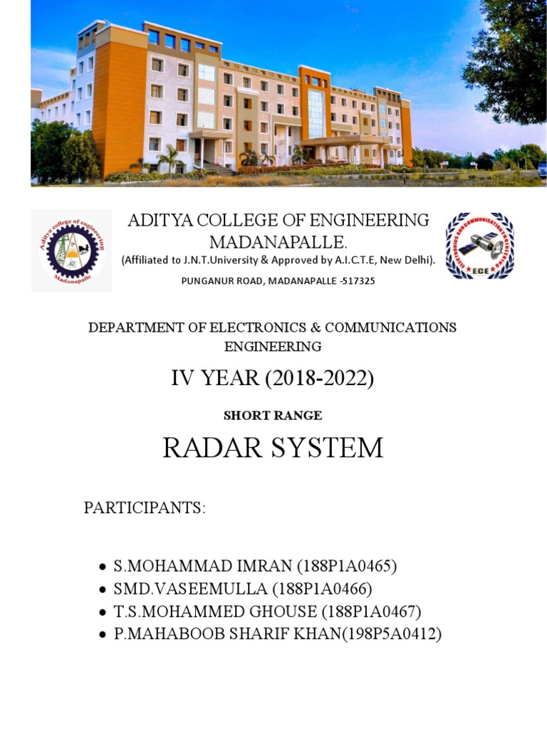Short Range Radar System Project Report | PDF