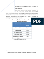 Recopilacion de Los Datos de La Cromatografia Del Gas Natural de La Planta de Separacion de Licuables de Rio Grande