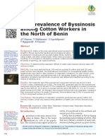 Prevalence of Byssinosis