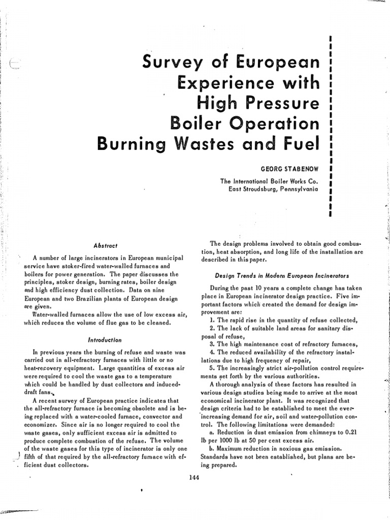 Boiler Operation | PDF | Incineration | Boiler
