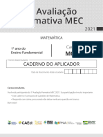 1 Avaliação Formativa MEC: Caderno Do Aplicador