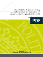 Archivo Histórico de Conservadores y Restauradores Españoles La Actuación de Resturador Luis Roig Alós 5580_5581