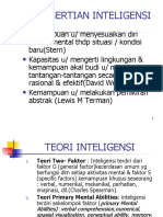 Memori, Inteligensi & Berpikir