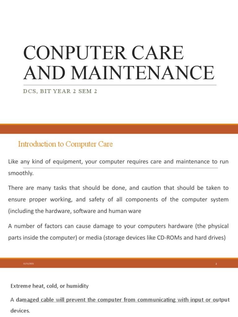 Conputer Care and Maintenance | PDF | Computer Virus | Antivirus Software