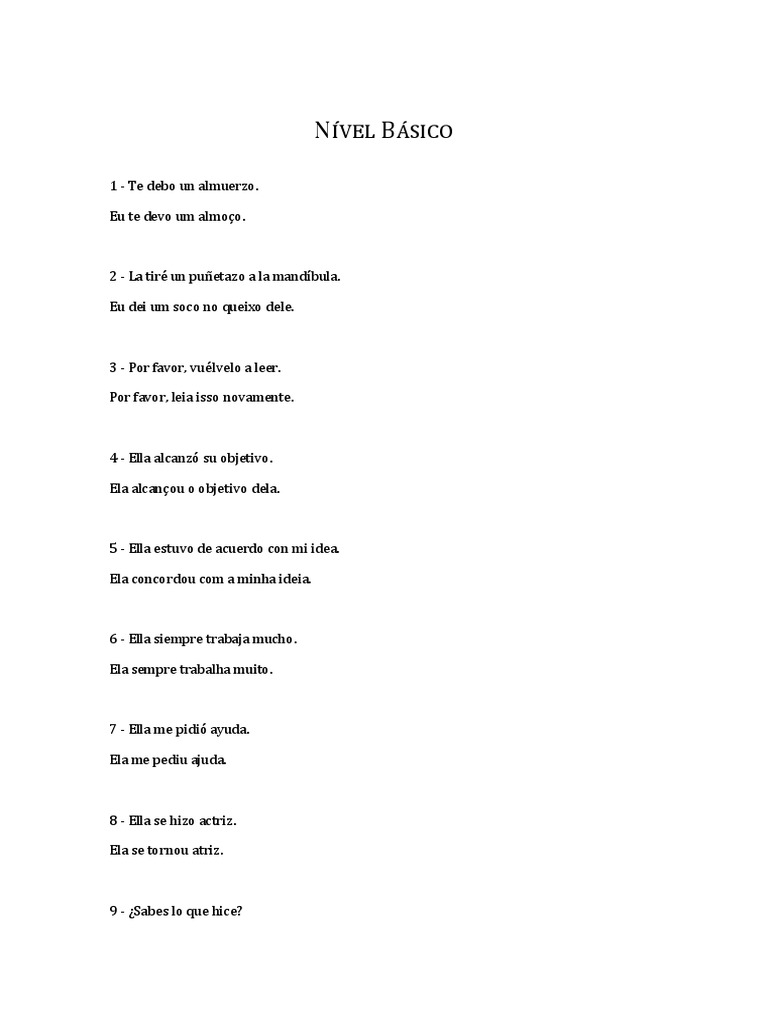 Frases em Espanhol | PDF, image size:768x1024
